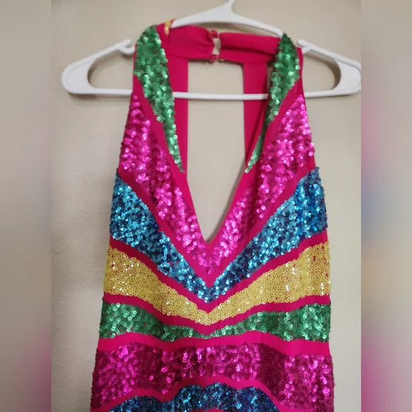 Nasty Gal Multicolor Sequin Jumpsuit - Picture 3 of 14